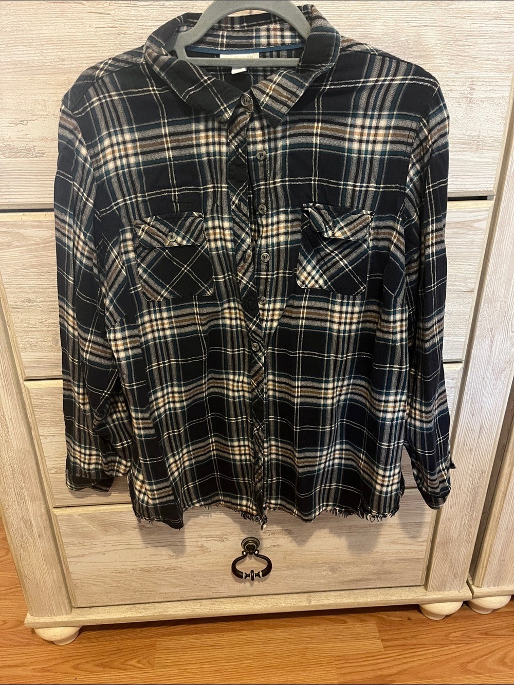 Westport Black and Cream Plaid Button-Down Shirt